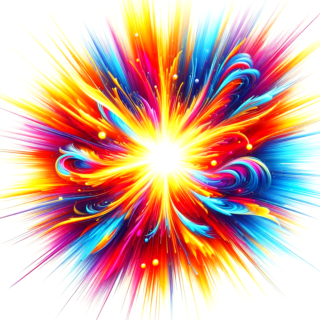 bright colorful depiction of explosive energy source