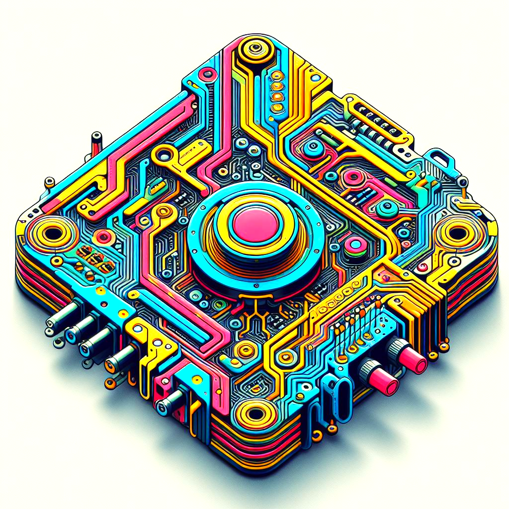 colorful direct current circuit